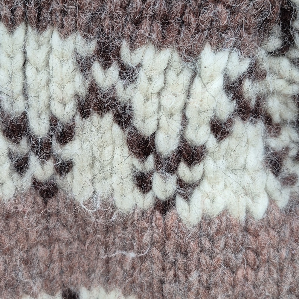Vintage Cowichan Cardigan Sweater Thick Warm Wool - Picture 6 of 17